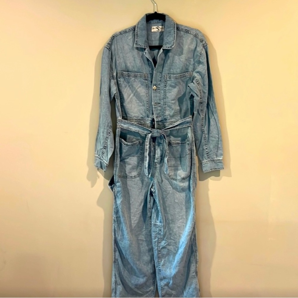 Free People We The Free Denim Jumpsuit Women's Size Small